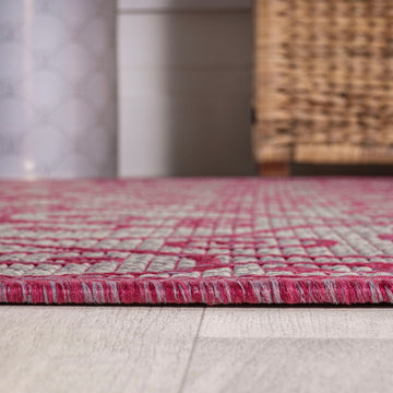 Madrid Vintage Filigree Textured Weave Indoor/outdoor Runner Rug